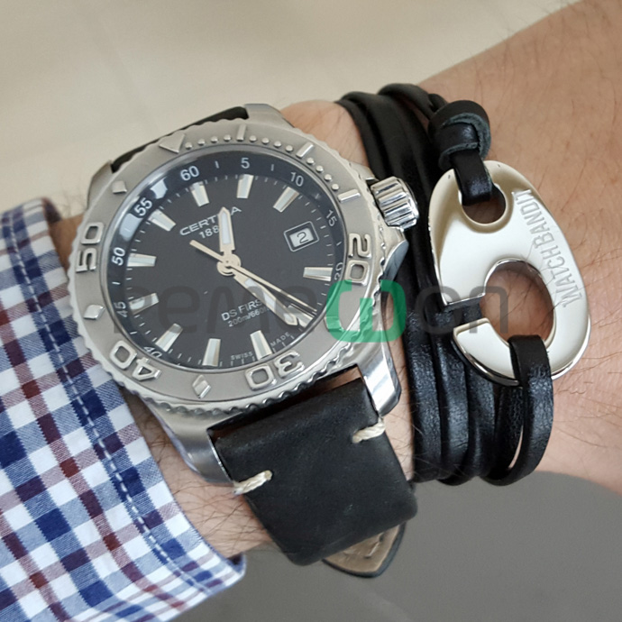 Кожаный браслет WatchBandit и ремешок HIRSCH Ranger Кожаный браслет WatchBandit и ремешок HIRSCH Ranger