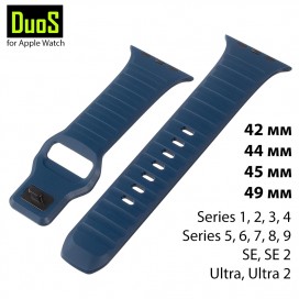 Ремешок DuoS для Apple Watch, синий, чёрный