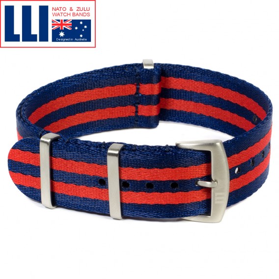 Ремешок NATO Seatbelt сине-красный