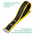 Ремешок NATO Seatbelt черный с желтым кантом