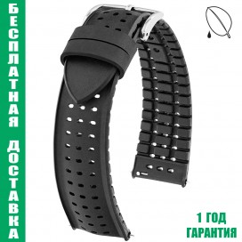 Каучуковый ремешок HIRSCH NYAD, чёрный