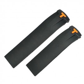 Ремешок Tissot для часов PRS 330, черный с оранжевым, 20 мм