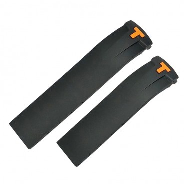 Ремешок Tissot для часов PRS 330, черный с оранжевым, 20 мм