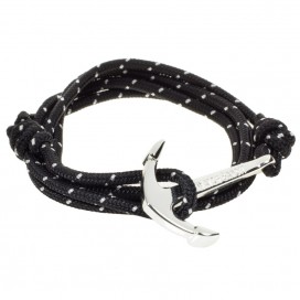 Браслет с якорем WatchBandit Black, шнур