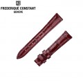 Ремешок Frederique Constant, бордовый 15 мм, лак