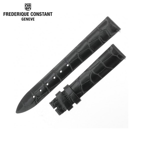 Ремешок Frederique Constant, черный 15 мм, лак