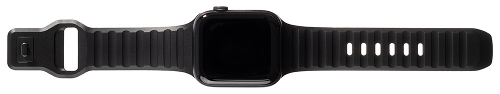 Ремешок DuoS для Apple Watch, чёрный силикон