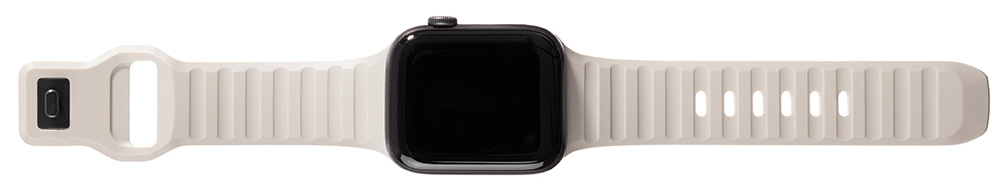 Ремешок DuoS для Apple Watch, светло-серый силикон