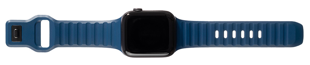 Ремешок DuoS для Apple Watch, синий силикон