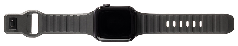 Ремешок DuoS для Apple Watch, тёмно-серый силикон