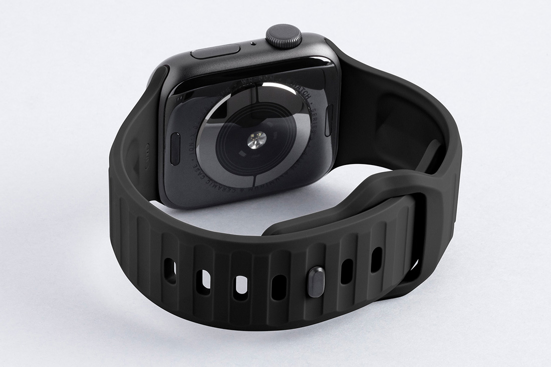 Ремешок для Apple Watch, чёрный силикон