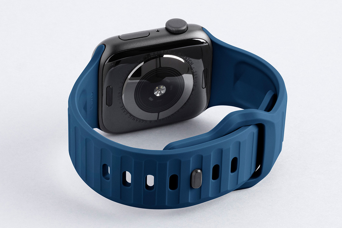Ремешок для Apple Watch, синий силикон