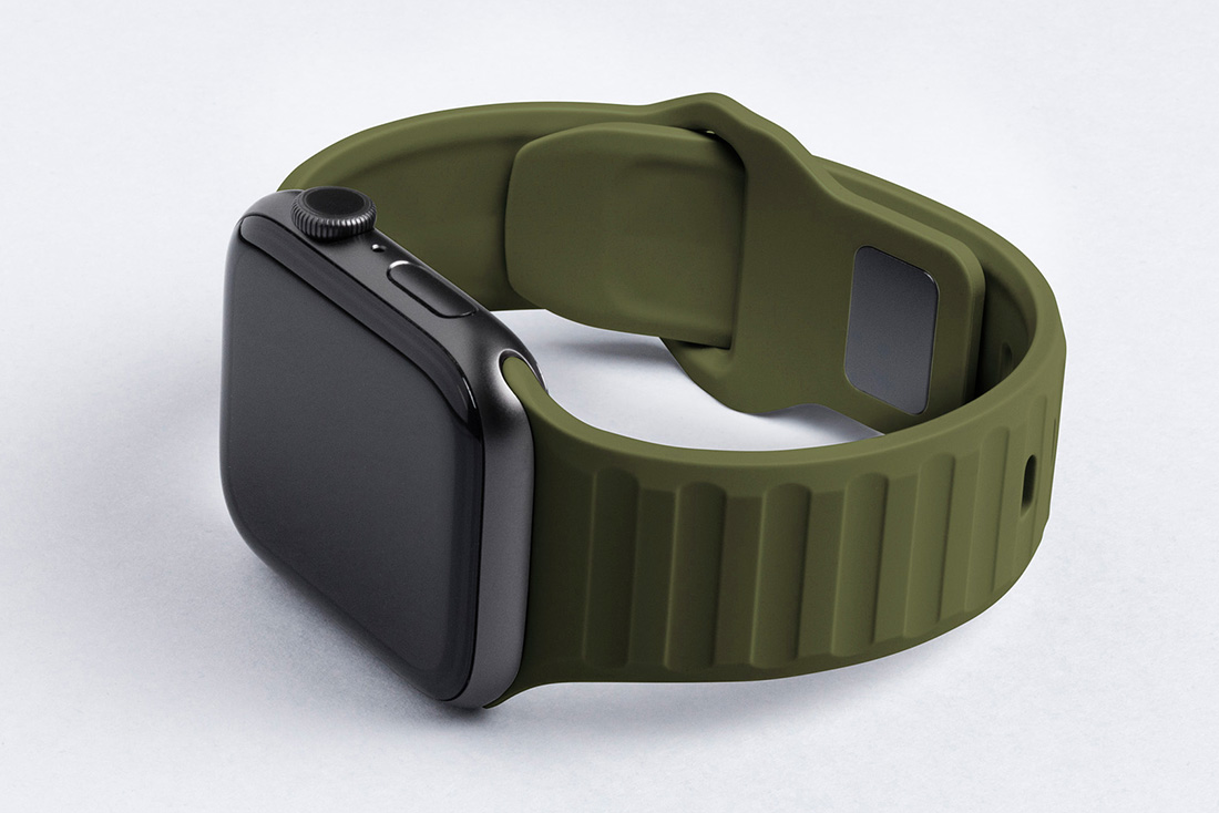 Ремешок для Apple Watch, зелёный силикон