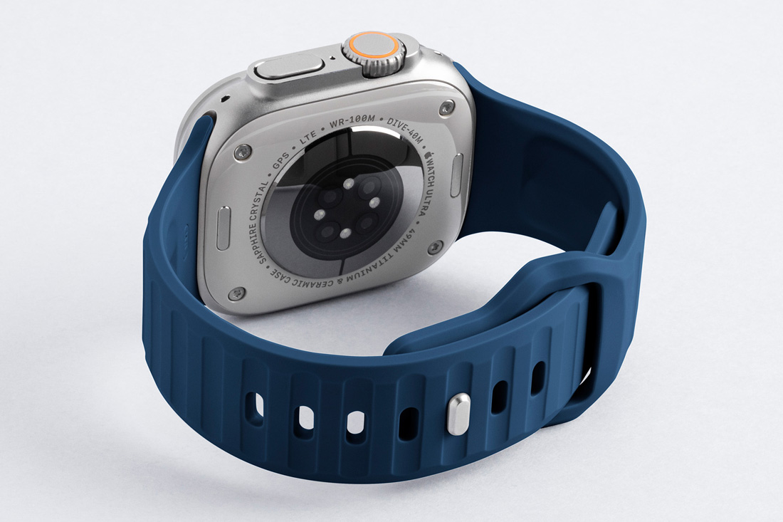 Ремешок для Apple Watch, синий силикон