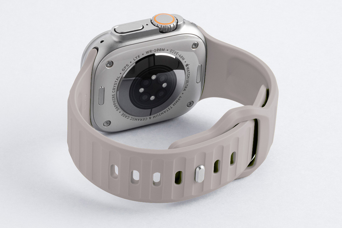 Ремешок для Apple Watch, серый силикон