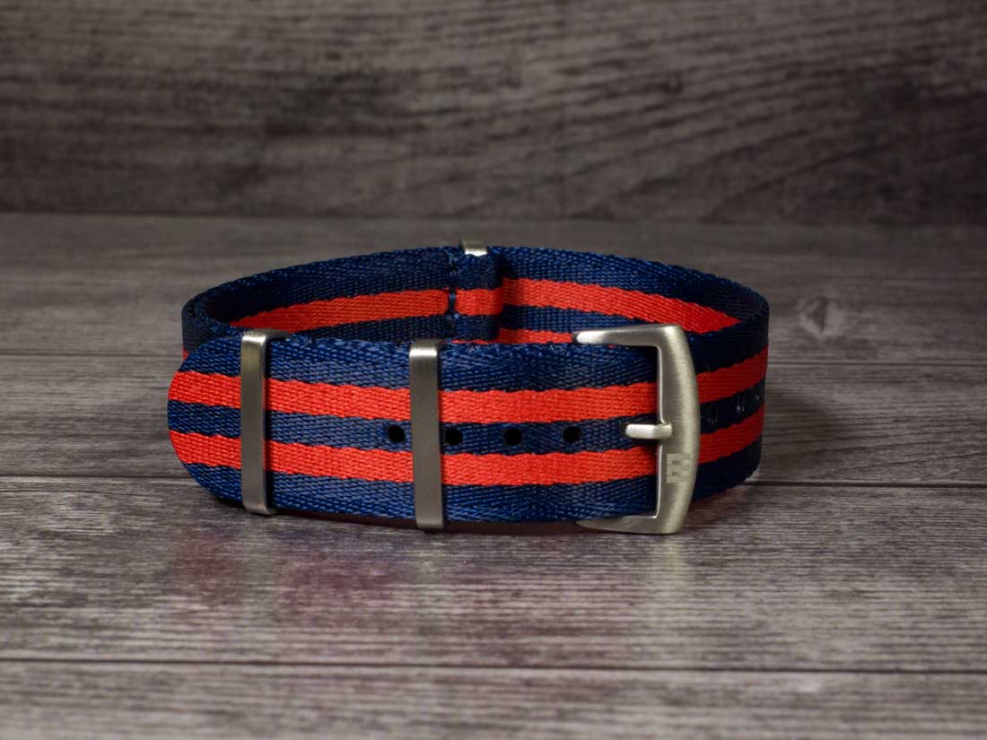 Ремешок NATO Seatbelt LLI сине-красный